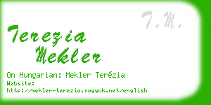 terezia mekler business card
