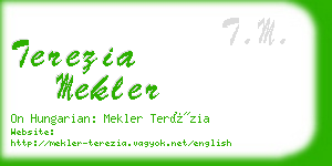 terezia mekler business card